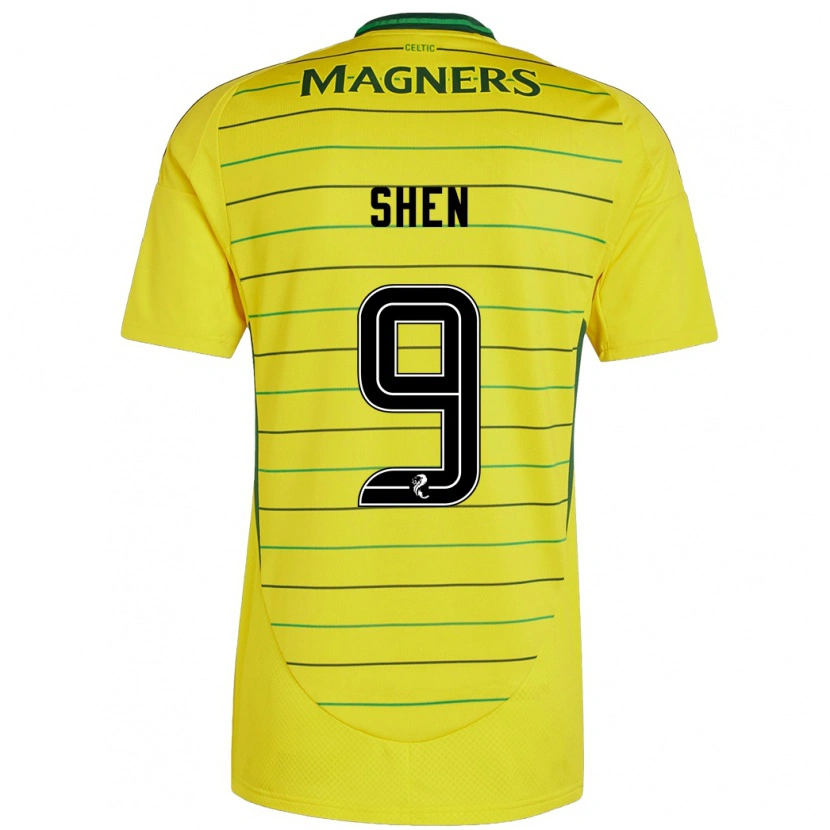 Danxen Dame Shen Mengyu #9 Gul Bortetrøye Drakt Trøye 2024/25 Skjorter T-Skjorte