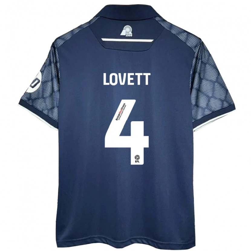 Danxen Dame Erin Lovett #4 Svart Bortetrøye Drakt Trøye 2024/25 Skjorter T-Skjorte