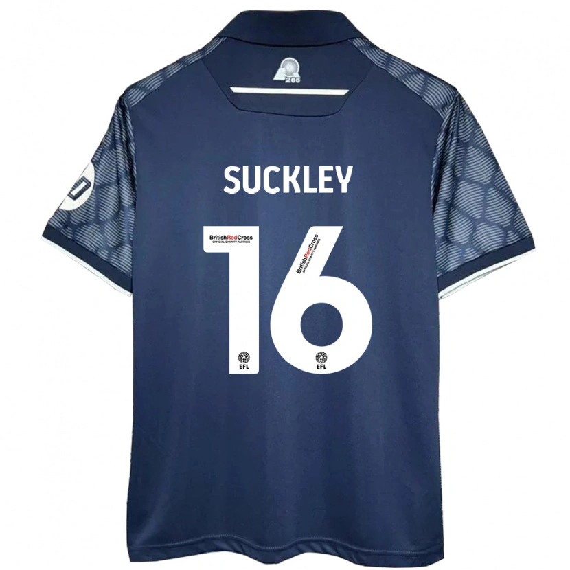 Danxen Dame Ava Suckley #16 Svart Bortetrøye Drakt Trøye 2024/25 Skjorter T-Skjorte