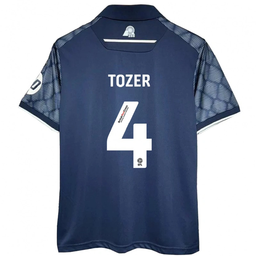 Danxen Dame Ben Tozer #4 Svart Bortetrøye Drakt Trøye 2024/25 Skjorter T-Skjorte