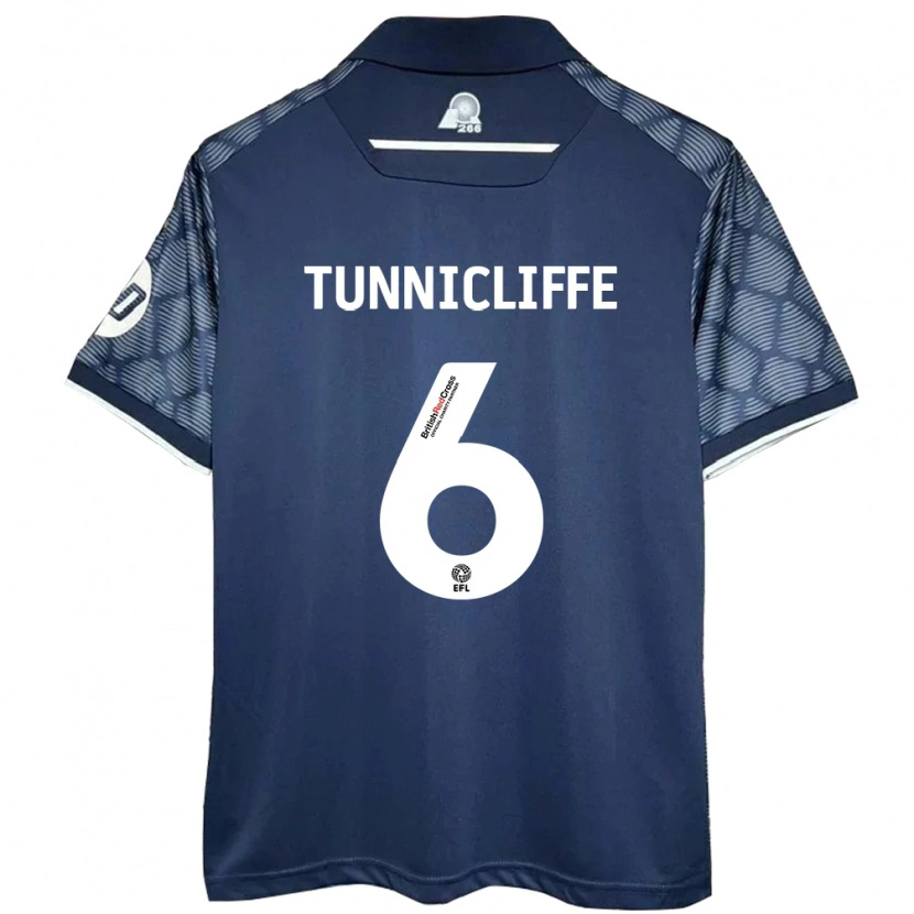 Danxen Dame Jordan Tunnicliffe #6 Svart Bortetrøye Drakt Trøye 2024/25 Skjorter T-Skjorte