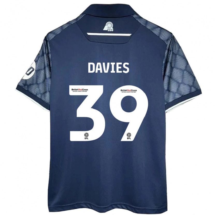 Danxen Dame Daniel Davies #39 Svart Bortetrøye Drakt Trøye 2024/25 Skjorter T-Skjorte