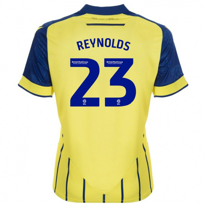 Danxen Dame Taylor Reynolds #23 Gul Blå Bortetrøye Drakt Trøye 2024/25 Skjorter T-Skjorte