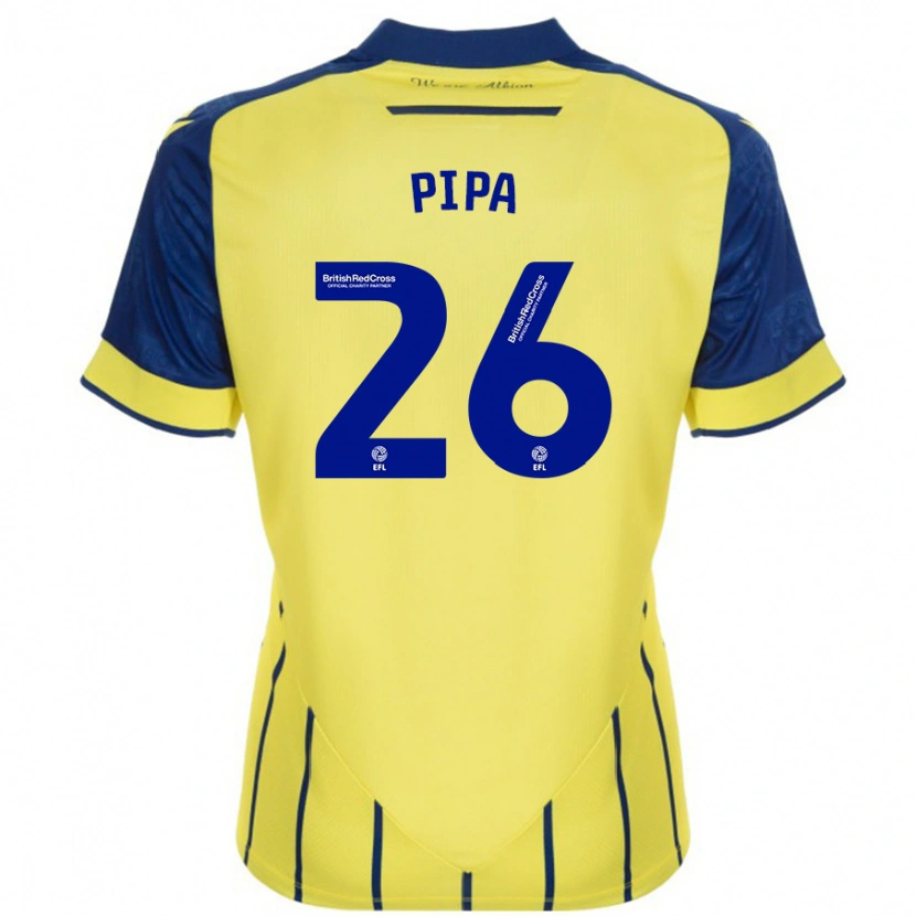 Danxen Dame Pipa #26 Gul Blå Bortetrøye Drakt Trøye 2024/25 Skjorter T-Skjorte