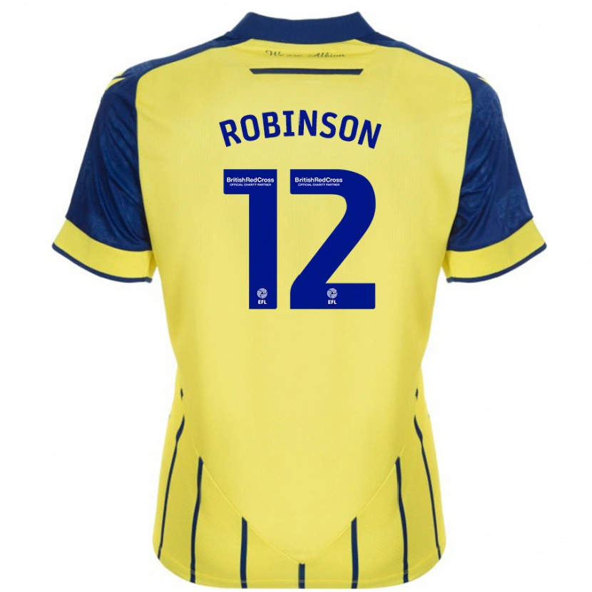 Danxen Dame Leanne Robinson #12 Gul Blå Bortetrøye Drakt Trøye 2024/25 Skjorter T-Skjorte