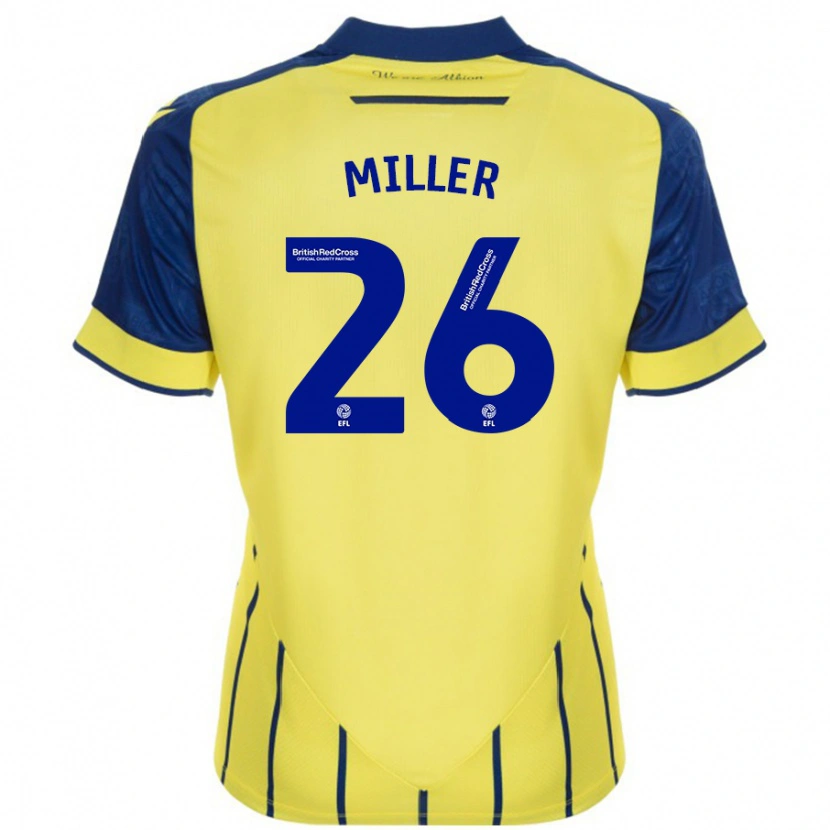 Danxen Dame Nna Miller #26 Gul Blå Bortetrøye Drakt Trøye 2024/25 Skjorter T-Skjorte