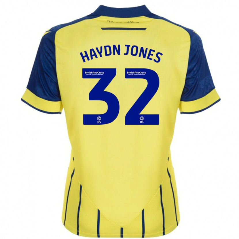 Danxen Dame Mackenzie Haydn-Jones #32 Gul Blå Bortetrøye Drakt Trøye 2024/25 Skjorter T-Skjorte