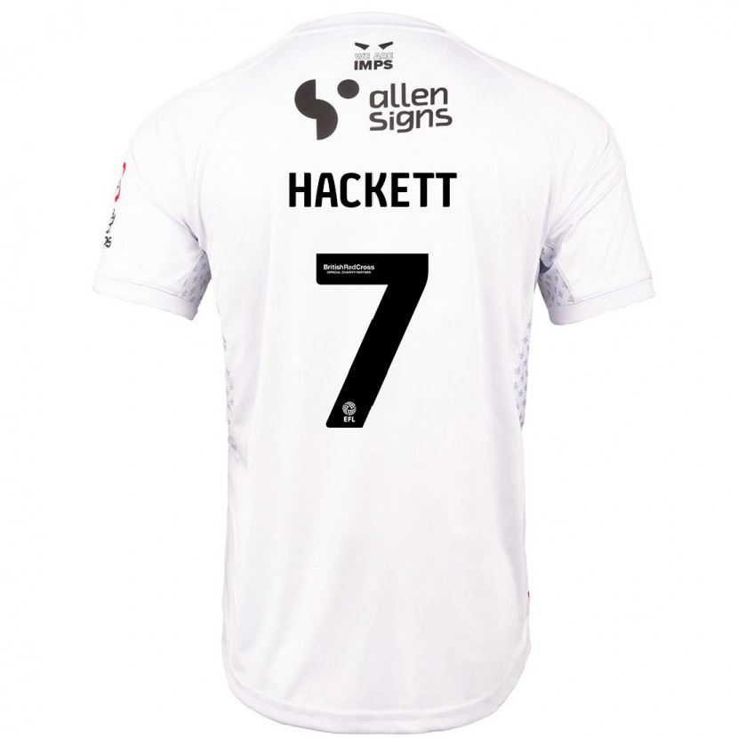 Danxen Dame Reeco Hackett #7 Rød Hvit Bortetrøye Drakt Trøye 2024/25 Skjorter T-Skjorte