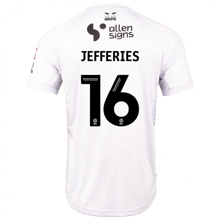 Danxen Dame Dom Jefferies #16 Rød Hvit Bortetrøye Drakt Trøye 2024/25 Skjorter T-Skjorte