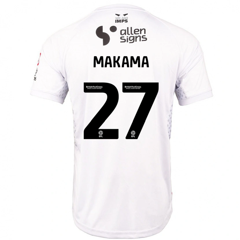 Danxen Dame Jovon Makama #27 Rød Hvit Bortetrøye Drakt Trøye 2024/25 Skjorter T-Skjorte