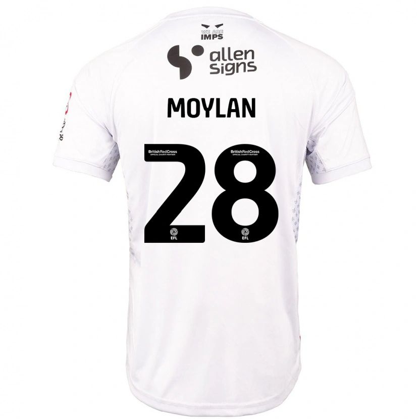 Danxen Dame Jack Moylan #28 Rød Hvit Bortetrøye Drakt Trøye 2024/25 Skjorter T-Skjorte