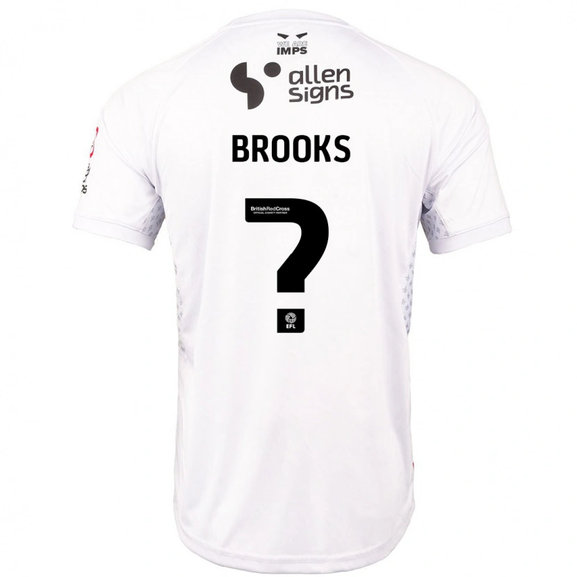 Danxen Dame Billy Brooks #0 Rød Hvit Bortetrøye Drakt Trøye 2024/25 Skjorter T-Skjorte