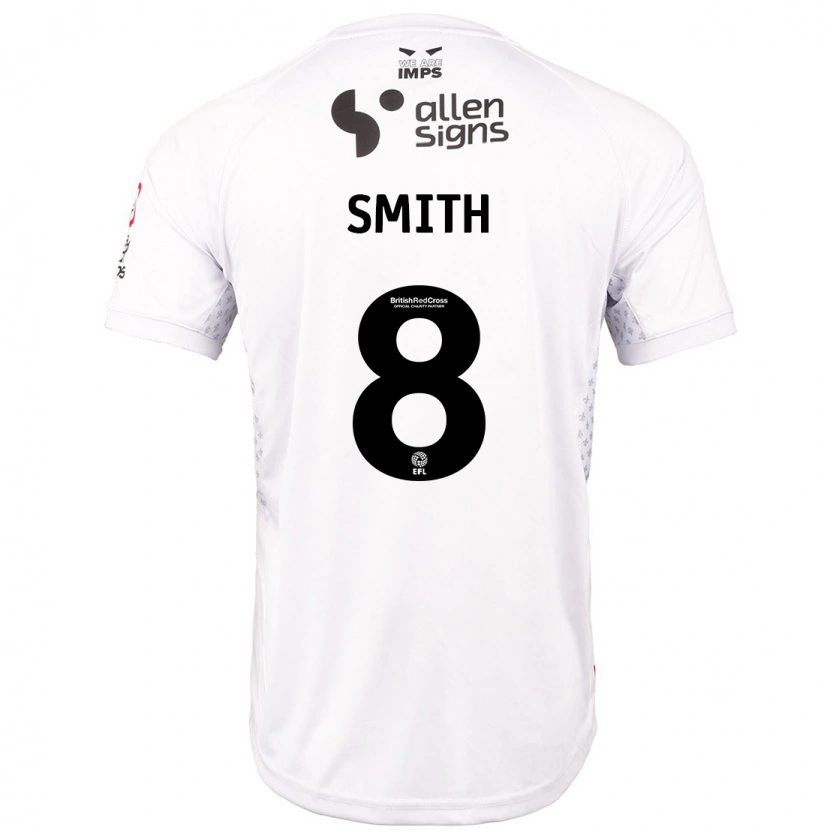 Danxen Dame Alistair Smith #8 Rød Hvit Bortetrøye Drakt Trøye 2024/25 Skjorter T-Skjorte