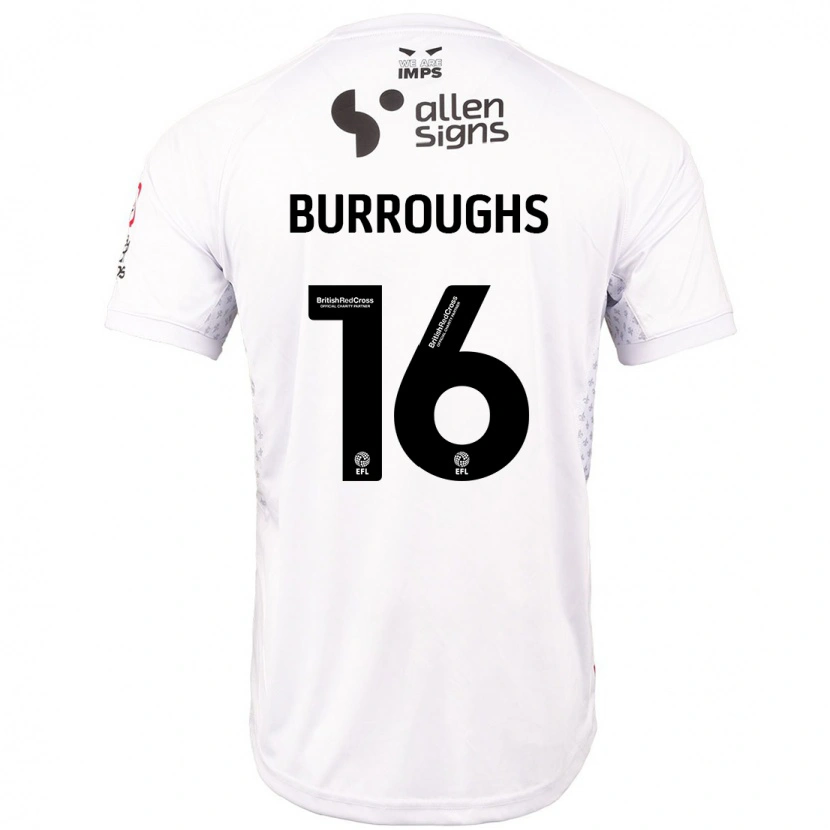 Danxen Dame Jack Burroughs #16 Rød Hvit Bortetrøye Drakt Trøye 2024/25 Skjorter T-Skjorte