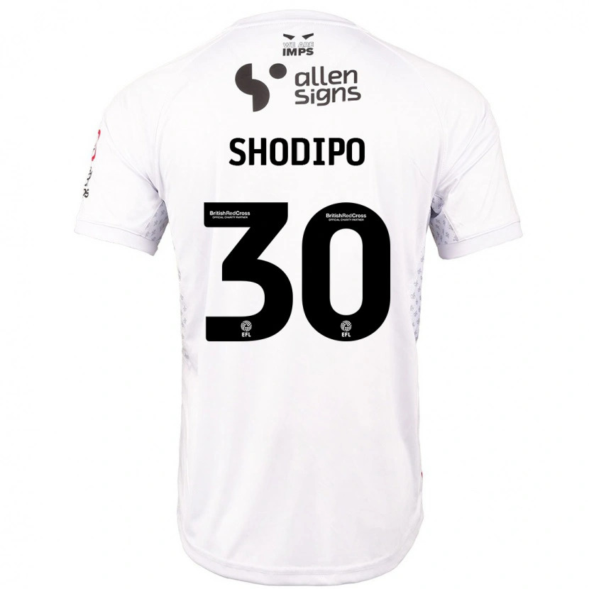 Danxen Dame Olamide Shodipo #30 Rød Hvit Bortetrøye Drakt Trøye 2024/25 Skjorter T-Skjorte