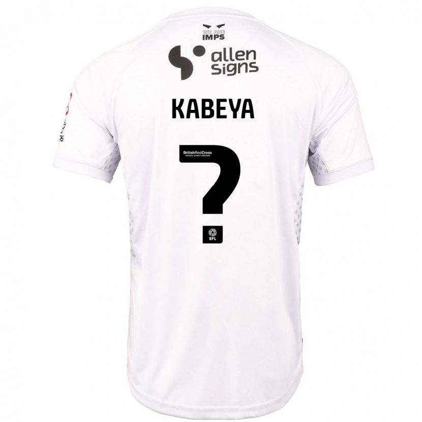 Danxen Dame Nathan Kabeya #0 Rød Hvit Bortetrøye Drakt Trøye 2024/25 Skjorter T-Skjorte