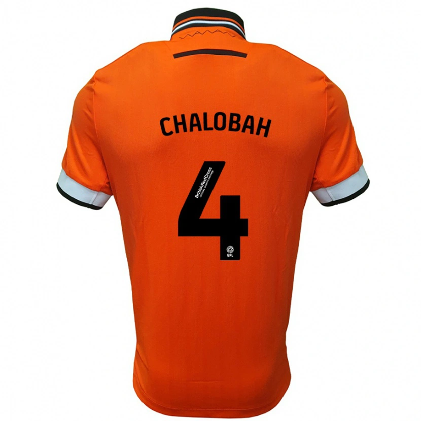 Danxen Dame Nathaniel Chalobah #4 Oransje Hvit Bortetrøye Drakt Trøye 2024/25 Skjorter T-Skjorte