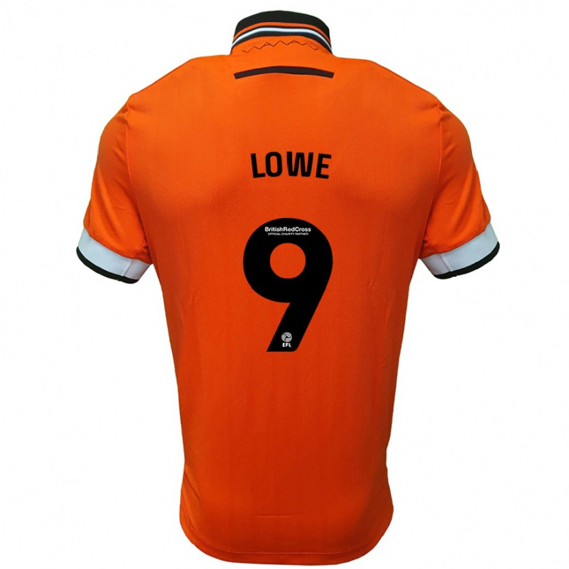 Danxen Dame Jamal Lowe #9 Oransje Hvit Bortetrøye Drakt Trøye 2024/25 Skjorter T-Skjorte