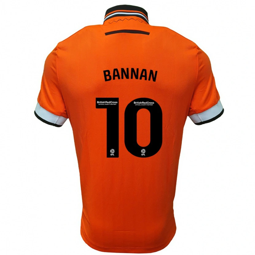 Danxen Dame Barry Bannan #10 Oransje Hvit Bortetrøye Drakt Trøye 2024/25 Skjorter T-Skjorte