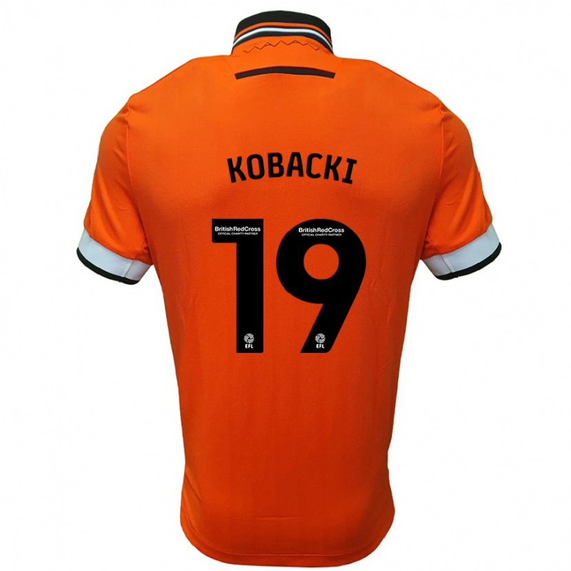 Danxen Dame Olaf Kobacki #19 Oransje Hvit Bortetrøye Drakt Trøye 2024/25 Skjorter T-Skjorte