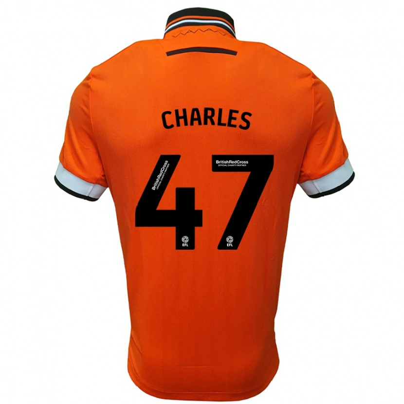Danxen Dame Pierce Charles #47 Oransje Hvit Bortetrøye Drakt Trøye 2024/25 Skjorter T-Skjorte