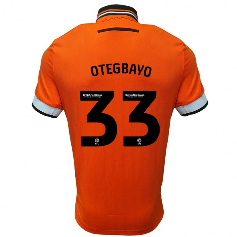 Danxen Dame Gabriel Otegbayo #33 Oransje Hvit Bortetrøye Drakt Trøye 2024/25 Skjorter T-Skjorte
