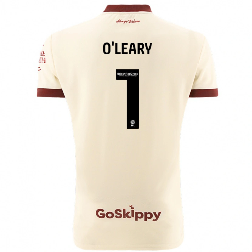 Danxen Dame Max O'leary #1 Kremhvit Bortetrøye Drakt Trøye 2024/25 Skjorter T-Skjorte