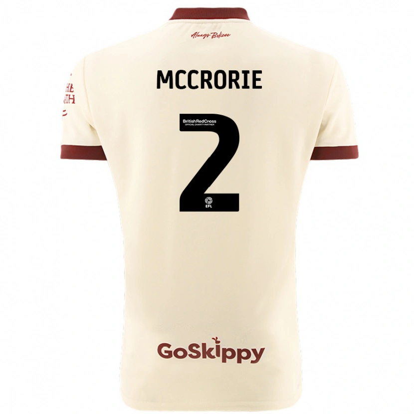 Danxen Dame Ross Mccrorie #2 Kremhvit Bortetrøye Drakt Trøye 2024/25 Skjorter T-Skjorte