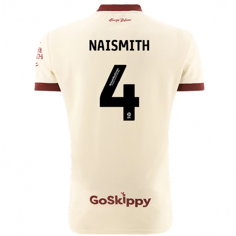 Danxen Dame Kal Naismith #4 Kremhvit Bortetrøye Drakt Trøye 2024/25 Skjorter T-Skjorte