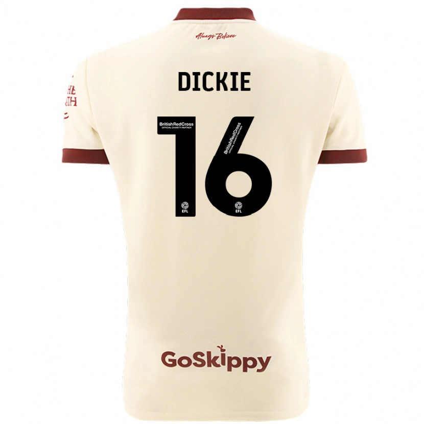 Danxen Dame Rob Dickie #16 Kremhvit Bortetrøye Drakt Trøye 2024/25 Skjorter T-Skjorte
