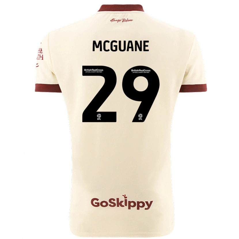 Danxen Dame Marcus Mcguane #29 Kremhvit Bortetrøye Drakt Trøye 2024/25 Skjorter T-Skjorte
