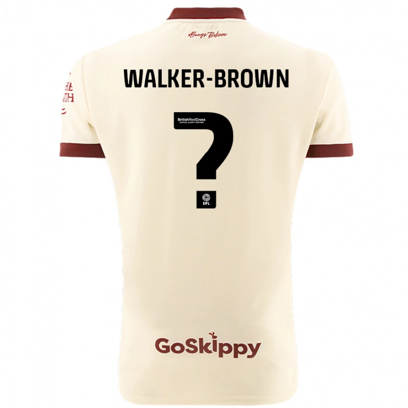 Danxen Dame Rushon Walker-Brown #0 Kremhvit Bortetrøye Drakt Trøye 2024/25 Skjorter T-Skjorte
