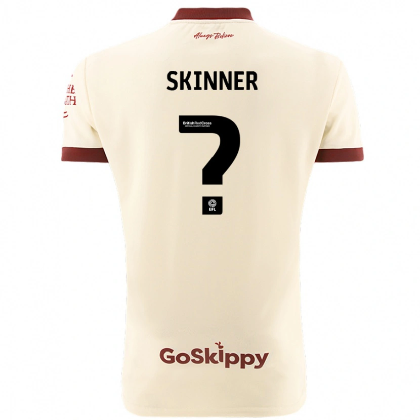 Danxen Dame Luke Skinner #0 Kremhvit Bortetrøye Drakt Trøye 2024/25 Skjorter T-Skjorte