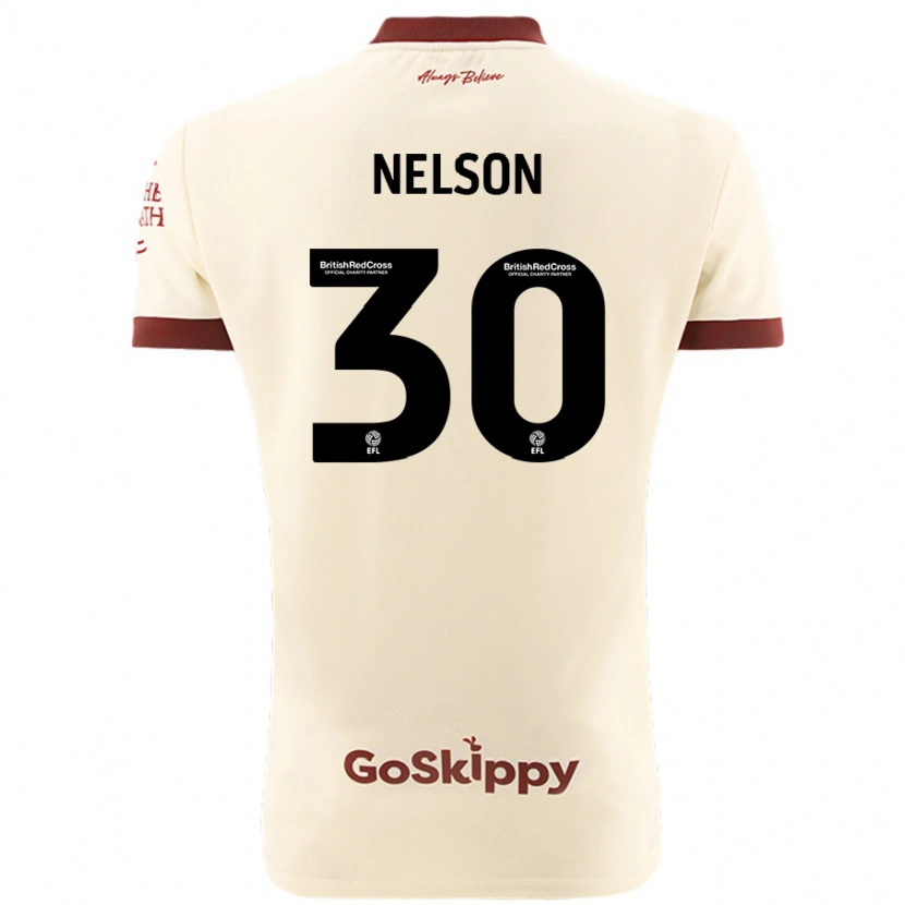 Danxen Dame Raekwon Nelson #30 Kremhvit Bortetrøye Drakt Trøye 2024/25 Skjorter T-Skjorte