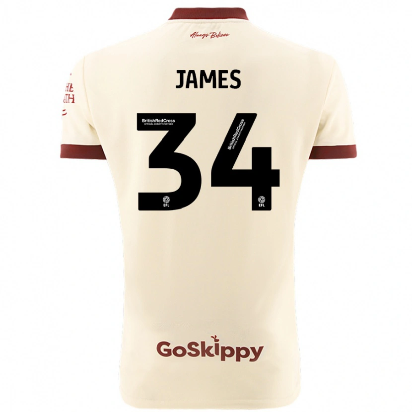 Danxen Dame Joseph James #34 Kremhvit Bortetrøye Drakt Trøye 2024/25 Skjorter T-Skjorte