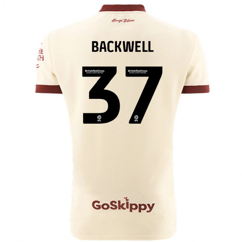 Danxen Dame Tommy Backwell #37 Kremhvit Bortetrøye Drakt Trøye 2024/25 Skjorter T-Skjorte