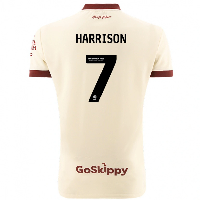 Danxen Dame Abi Harrison #7 Kremhvit Bortetrøye Drakt Trøye 2024/25 Skjorter T-Skjorte