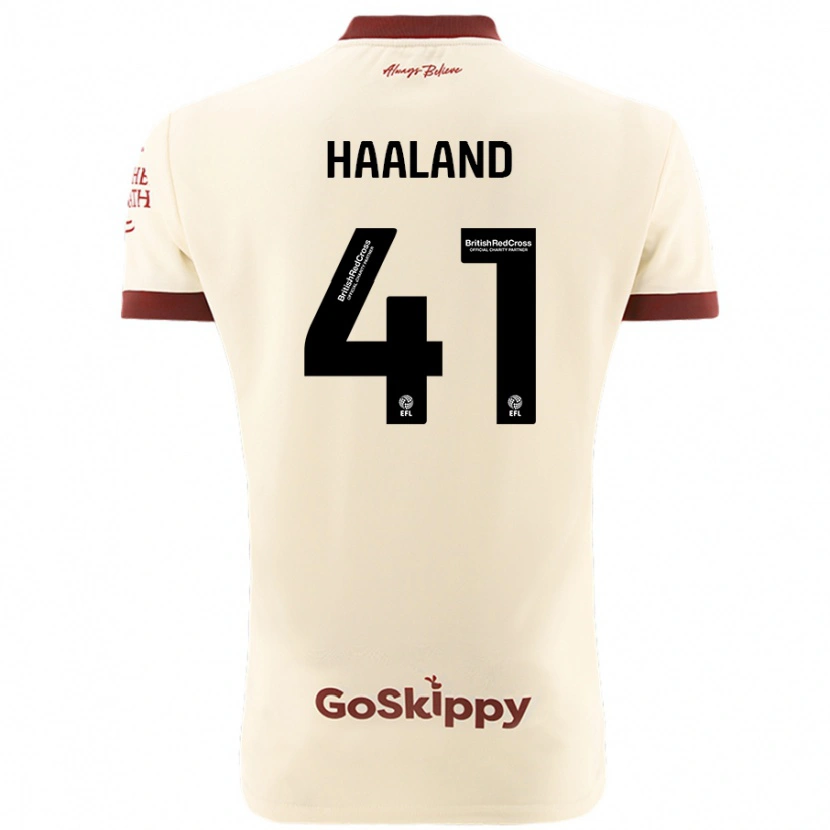 Danxen Dame Benedicte Haaland #41 Kremhvit Bortetrøye Drakt Trøye 2024/25 Skjorter T-Skjorte