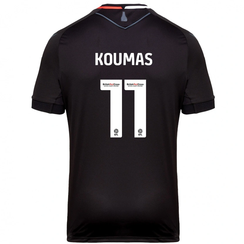 Danxen Dame Lewis Koumas #11 Svart Bortetrøye Drakt Trøye 2024/25 Skjorter T-Skjorte