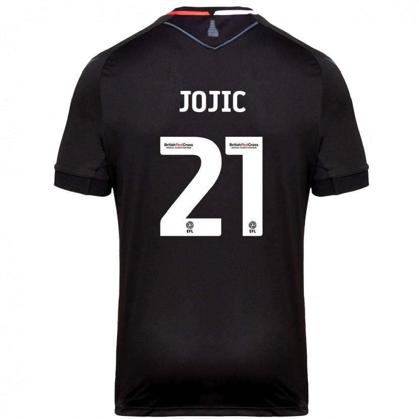 Danxen Dame Nikola Jojic #21 Svart Bortetrøye Drakt Trøye 2024/25 Skjorter T-Skjorte