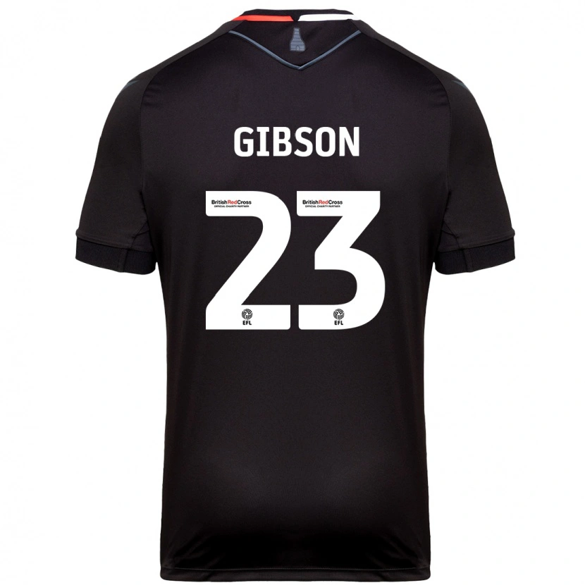Danxen Dame Ben Gibson #23 Svart Bortetrøye Drakt Trøye 2024/25 Skjorter T-Skjorte