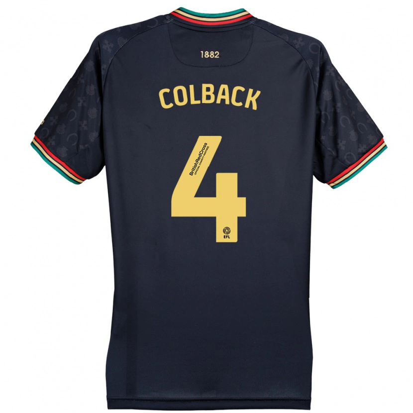 Danxen Dame Jack Colback #4 Mørk Marineblå Bortetrøye Drakt Trøye 2024/25 Skjorter T-Skjorte