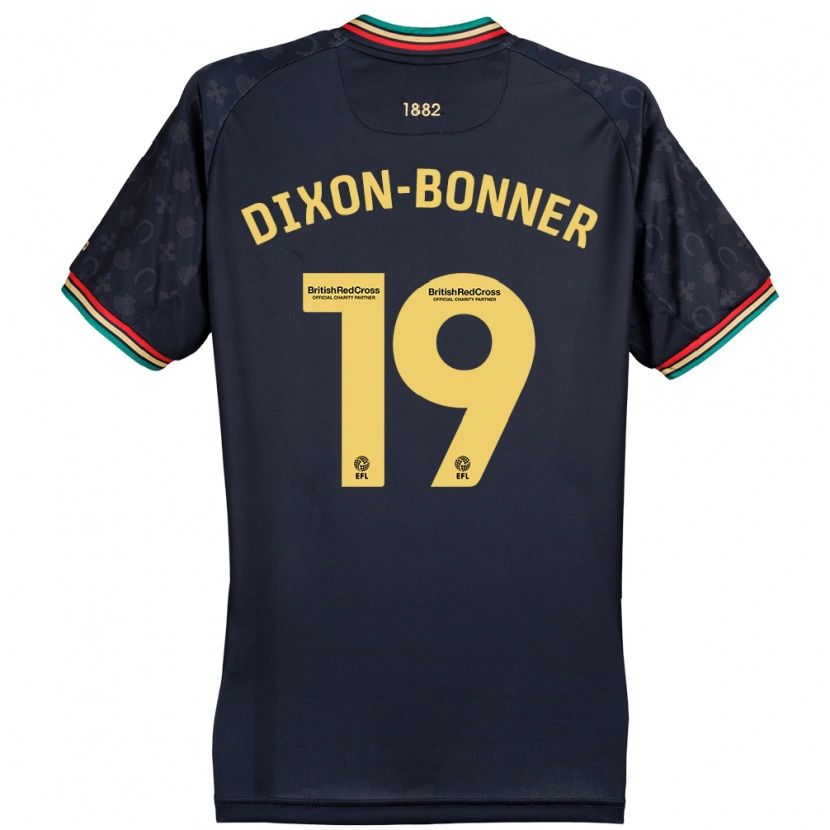 Danxen Dame Elijah Dixon-Bonner #19 Mørk Marineblå Bortetrøye Drakt Trøye 2024/25 Skjorter T-Skjorte