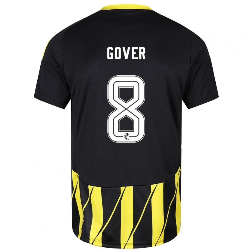 Danxen Dame Chloe Gover #8 Svart Gul Bortetrøye Drakt Trøye 2024/25 Skjorter T-Skjorte