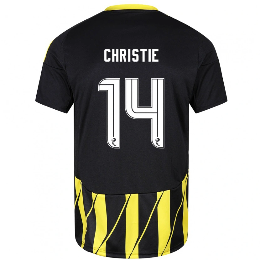 Danxen Dame Mya Christie #14 Svart Gul Bortetrøye Drakt Trøye 2024/25 Skjorter T-Skjorte