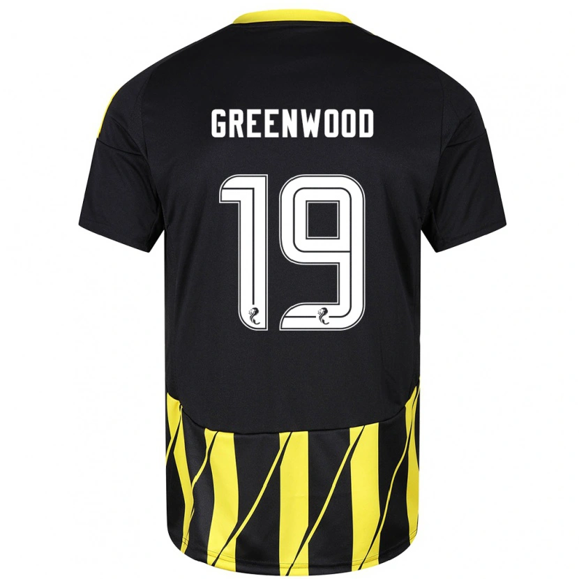 Danxen Dame Brodie Greenwood #19 Svart Gul Bortetrøye Drakt Trøye 2024/25 Skjorter T-Skjorte