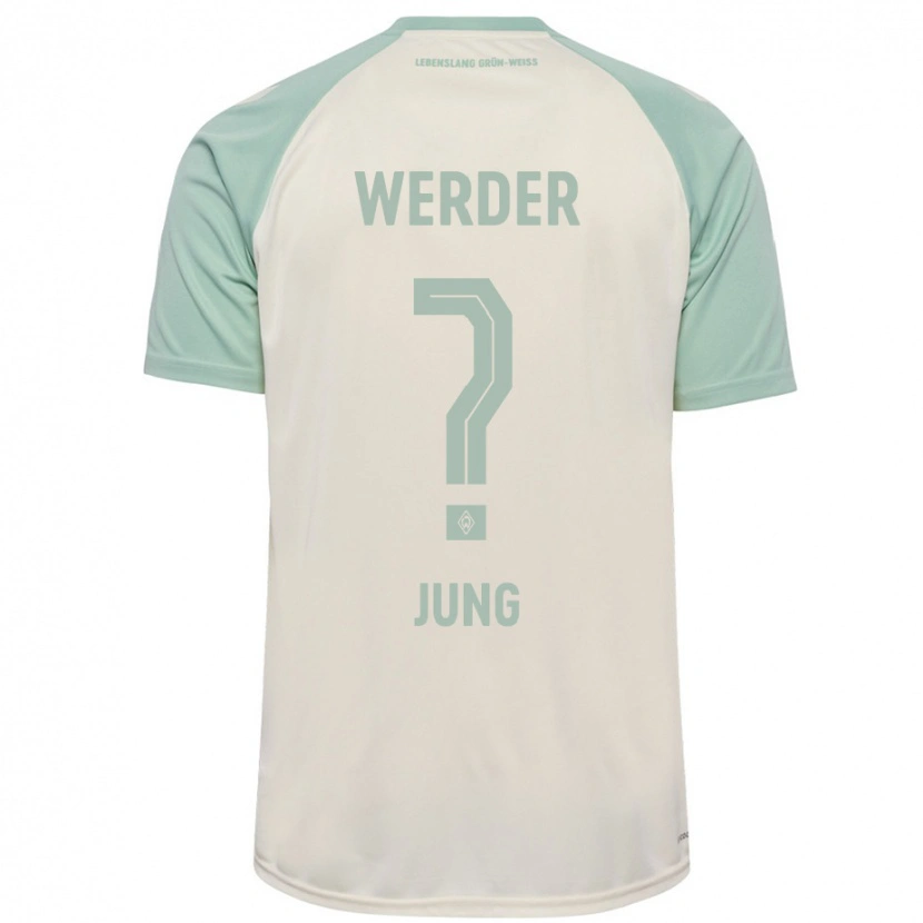 Danxen Dame Hugo Jung #0 Off-White Lysegrønn Bortetrøye Drakt Trøye 2024/25 Skjorter T-Skjorte