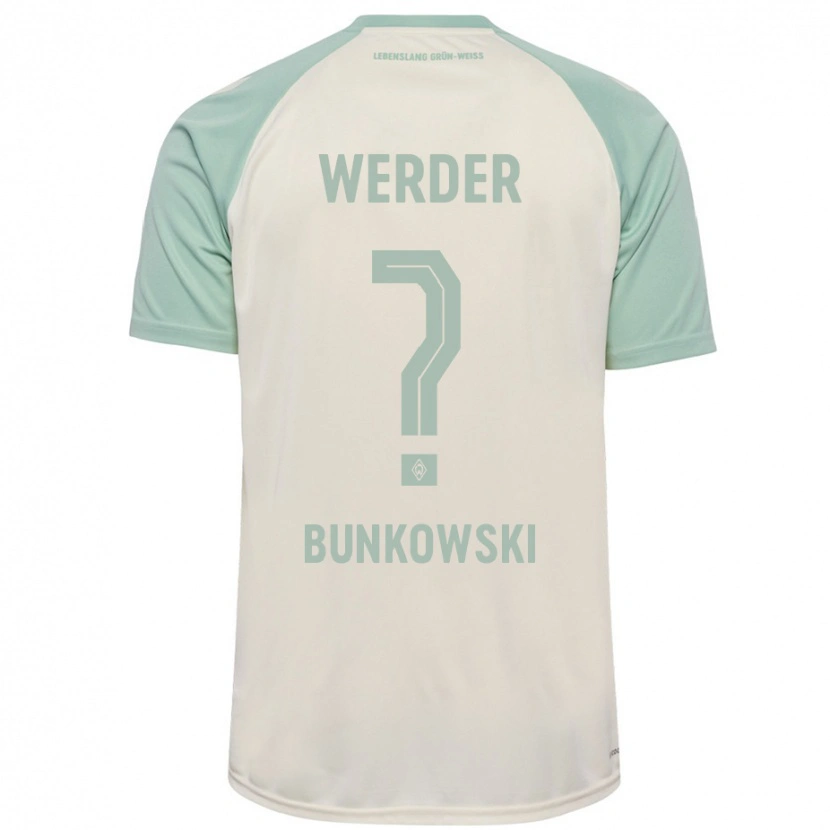 Danxen Dame Paul Bunkowski #0 Off-White Lysegrønn Bortetrøye Drakt Trøye 2024/25 Skjorter T-Skjorte