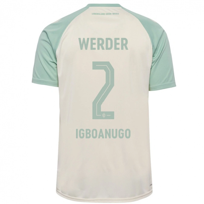 Danxen Dame David Igboanugo #2 Off-White Lysegrønn Bortetrøye Drakt Trøye 2024/25 Skjorter T-Skjorte