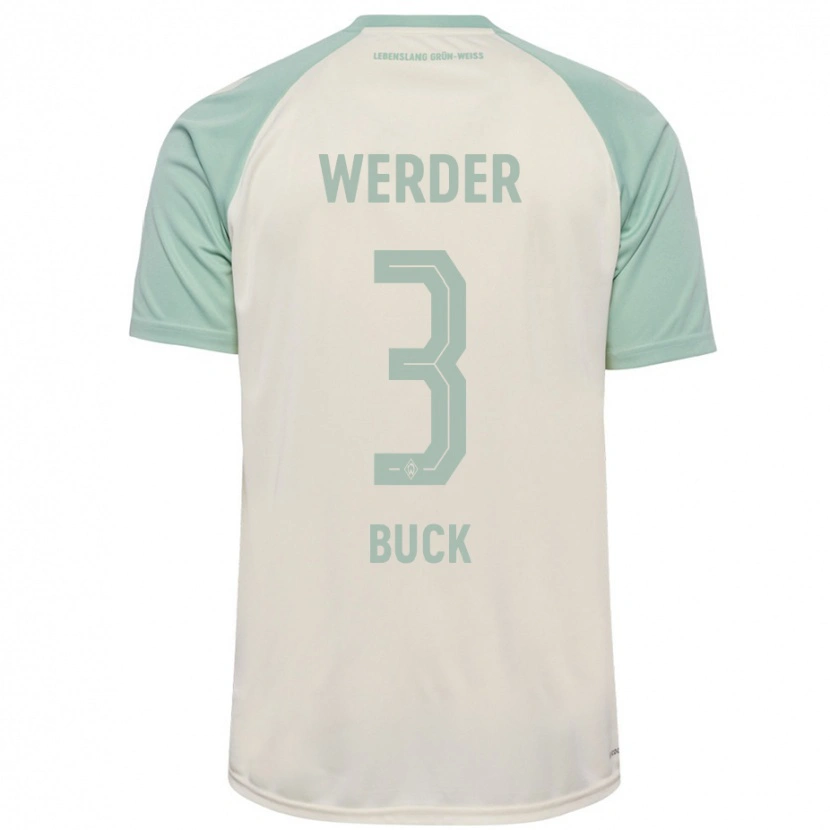 Danxen Dame Marten Buck #3 Off-White Lysegrønn Bortetrøye Drakt Trøye 2024/25 Skjorter T-Skjorte